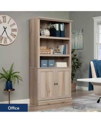 5-Shelf/Book Shelf 2-Door Bookcase, Pacific Maple Finish