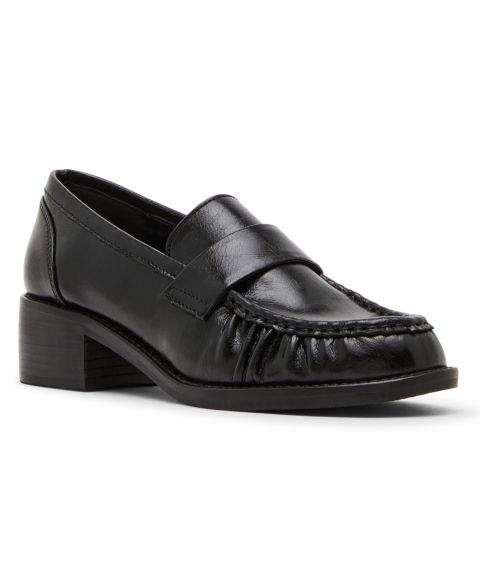 Женские туфли Steve Madden Altman Ruched Penny, цвет: Чёрный кожаный