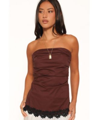 Women's Shiloh Strapless Lace-Trim Top