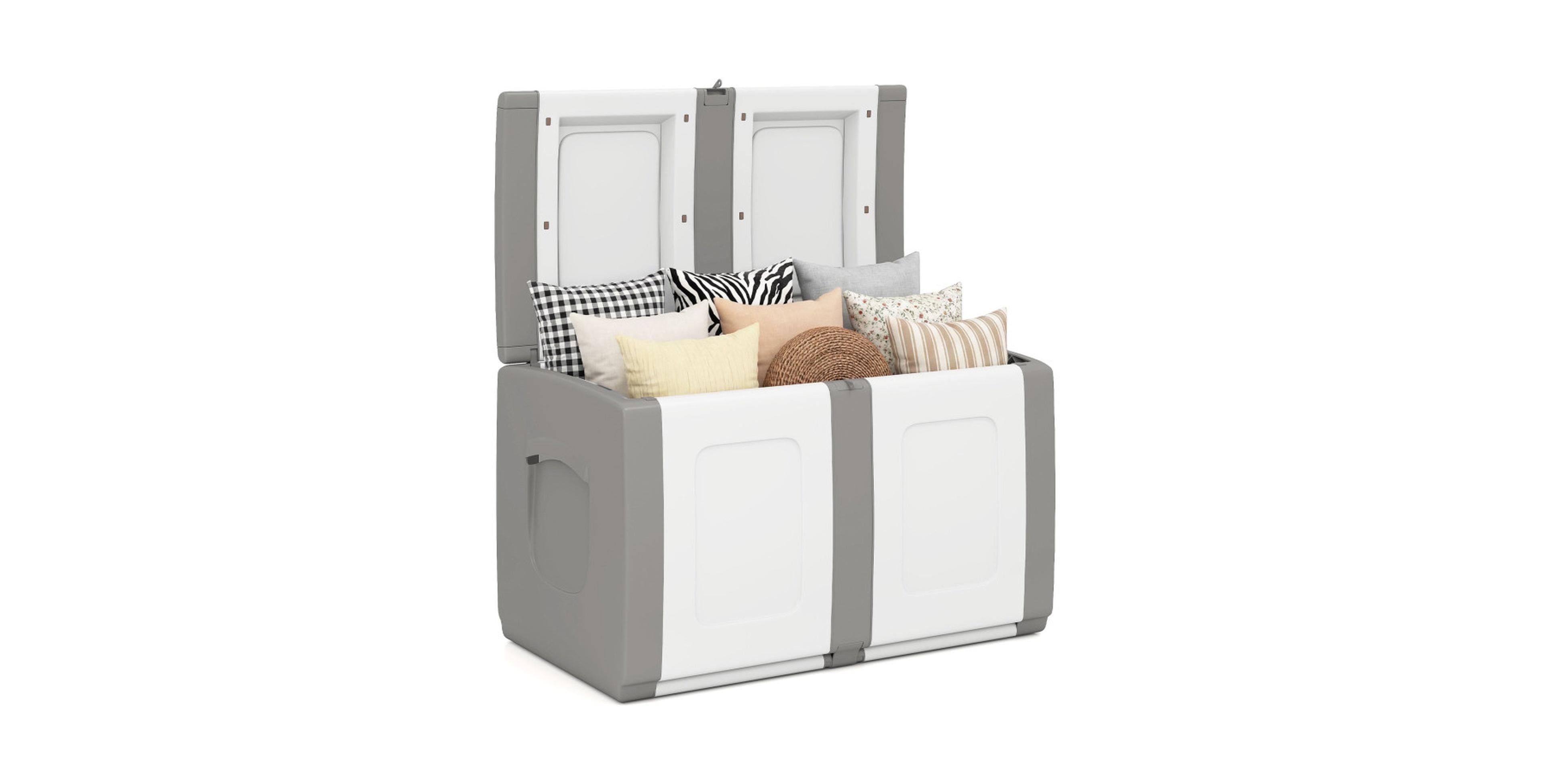 Sugift 53-Gallon Outdoor Storage Deck Box with Lockable Lid and Side Handles