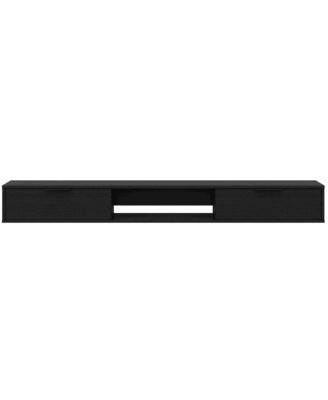Slim 72" Wall-mounted TV Stand with 2 Storage Cabinets