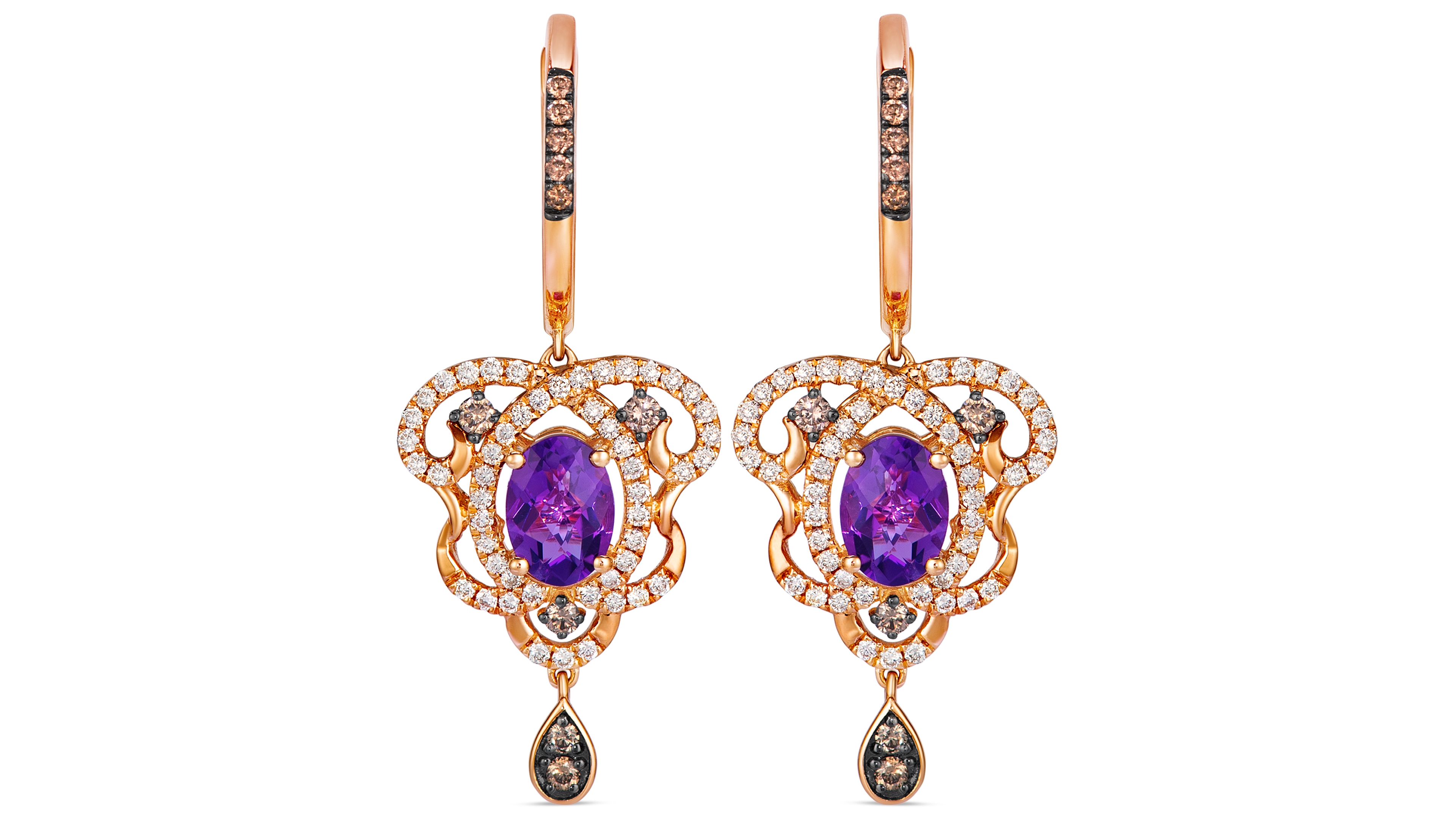 Le Vian Chocolate Diamond Drop Earrings (3/4 ct. t.w.) in 14k Rose Gold