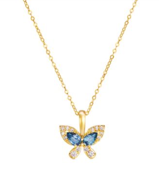 Diamond Butterfly Pendant (0.11 ct. t.w.) in 14k Yellow Gold