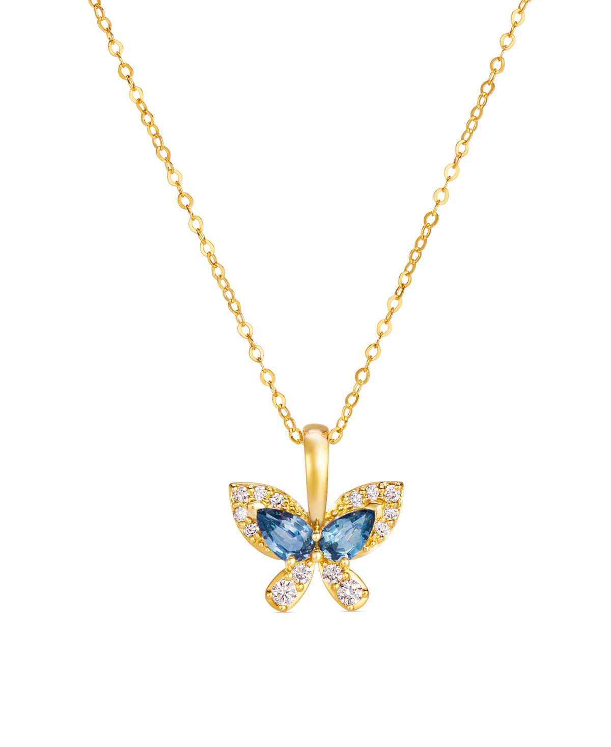 Le Vian Diamond Butterfly Pendant (0.11 ct. t.w.) in 14k Yellow Gold