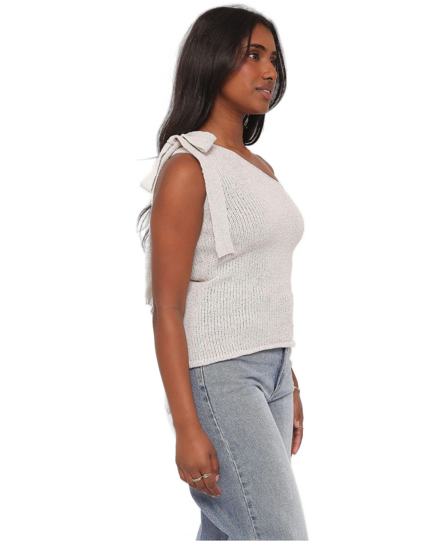 Женский топ Petal and Pup Jutta One Shoulder Knit, цвет: Бежевый — фото 3
