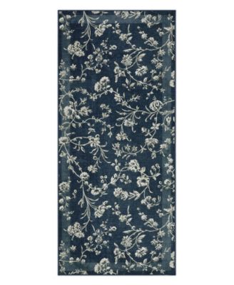 Aria Border Floral Slip Resistant Runner Rug, 26" x 30"