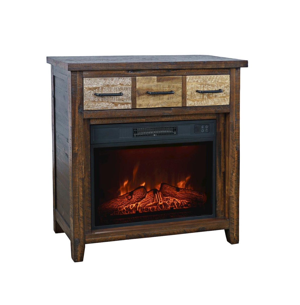 Jofran Painted Canyon Rustic 32" Electric Fireplace Console Tv Stand - Painted canyon