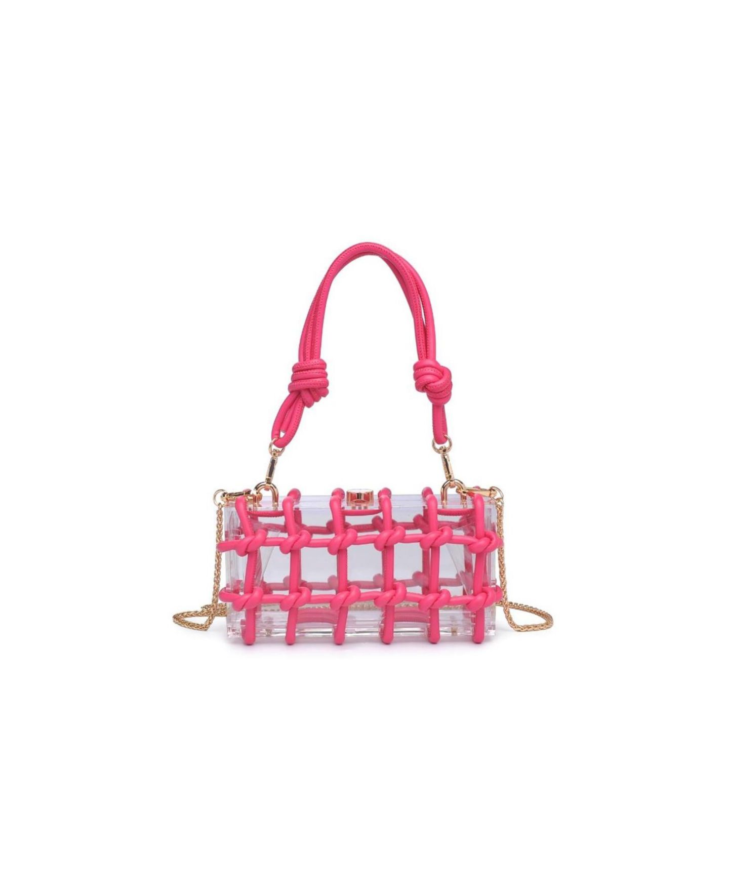 Женская сумка Urban Expressions Mavis Rhinestone-Knot Detachable Chain Strap Evening, цвет: Розовый — фото 2