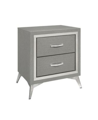 Bedroom Nightstand with Full Extension Drawer Glides and Modern Design