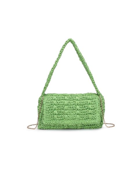 Женская сумка Urban Expressions Anika Woven Straw Detachable Chain Strap Crossbody, цвет: Зелёный