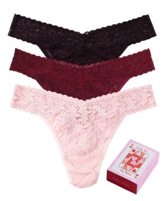 Women's Lace Floral Signature Lace Original Rise Thong 3 Pack