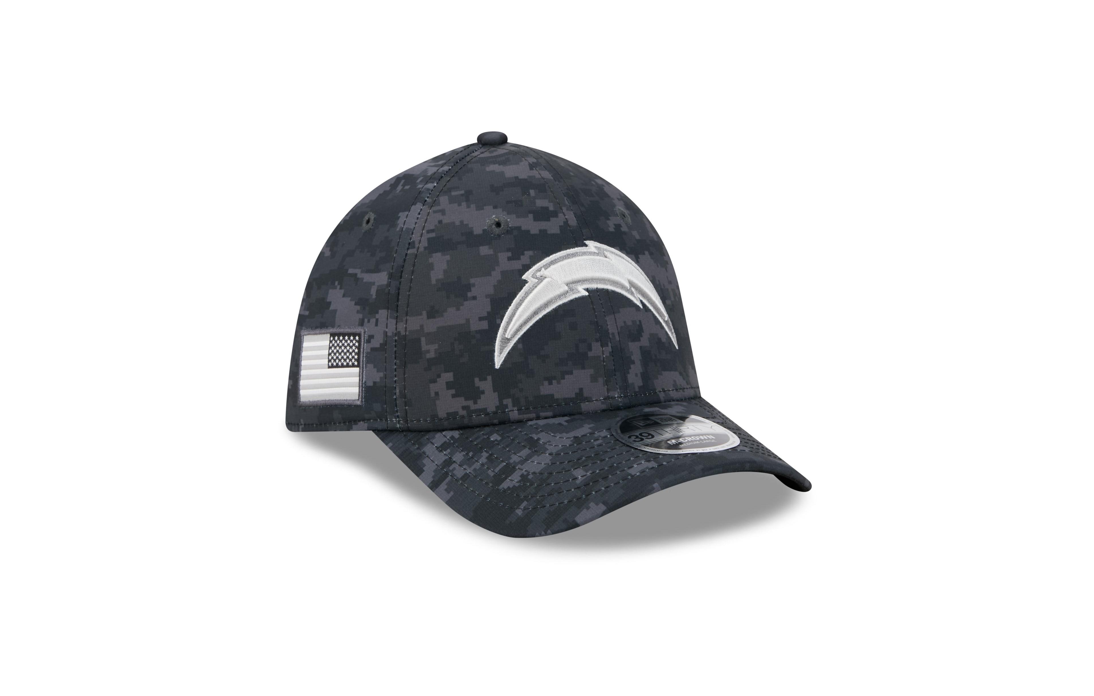 New Era Men's Black Los Angeles Chargers 39THIRTY Flex Hat