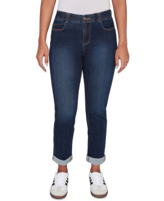 Petite Straight-Leg High-Rise Jeans