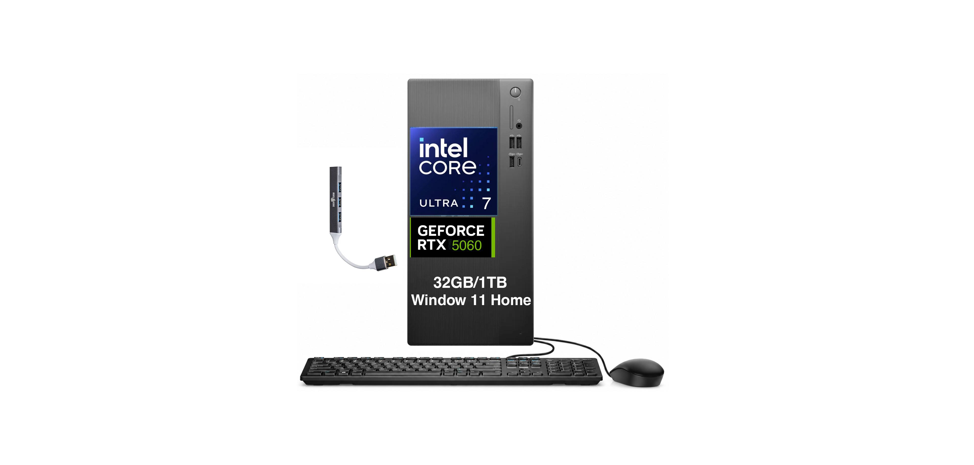 Dell Tower ECT1250 15th Gen Ultra 7 265F GeForce Rtx 5060 32GB Desktop
