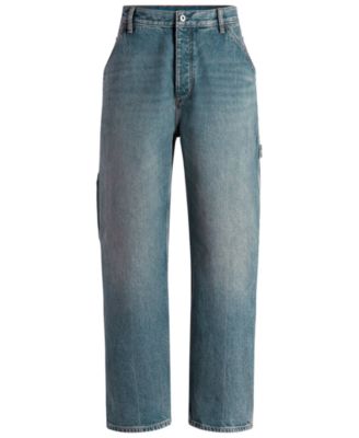 Men's Carpenter High-Waisted Straight-Leg Denim Jeans