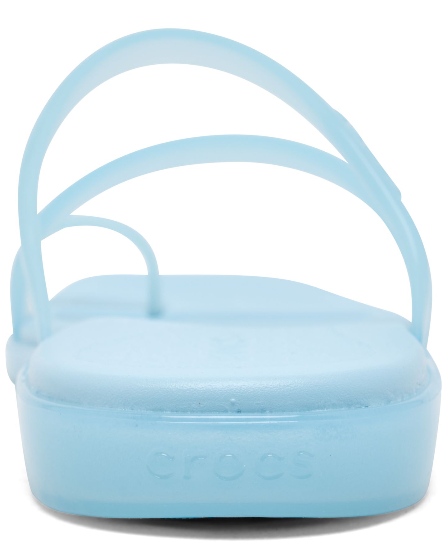 Женские сандалии Crocs Miami Jelly Square-Toe Toe Loop, цвет: Небесно-голубой — фото 4