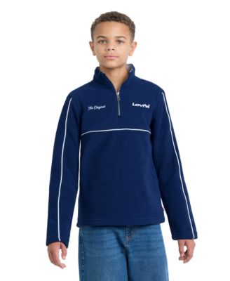 Boys' 8-20 Pop Color Quarter-Zip Long-Sleeve Sweatshirt