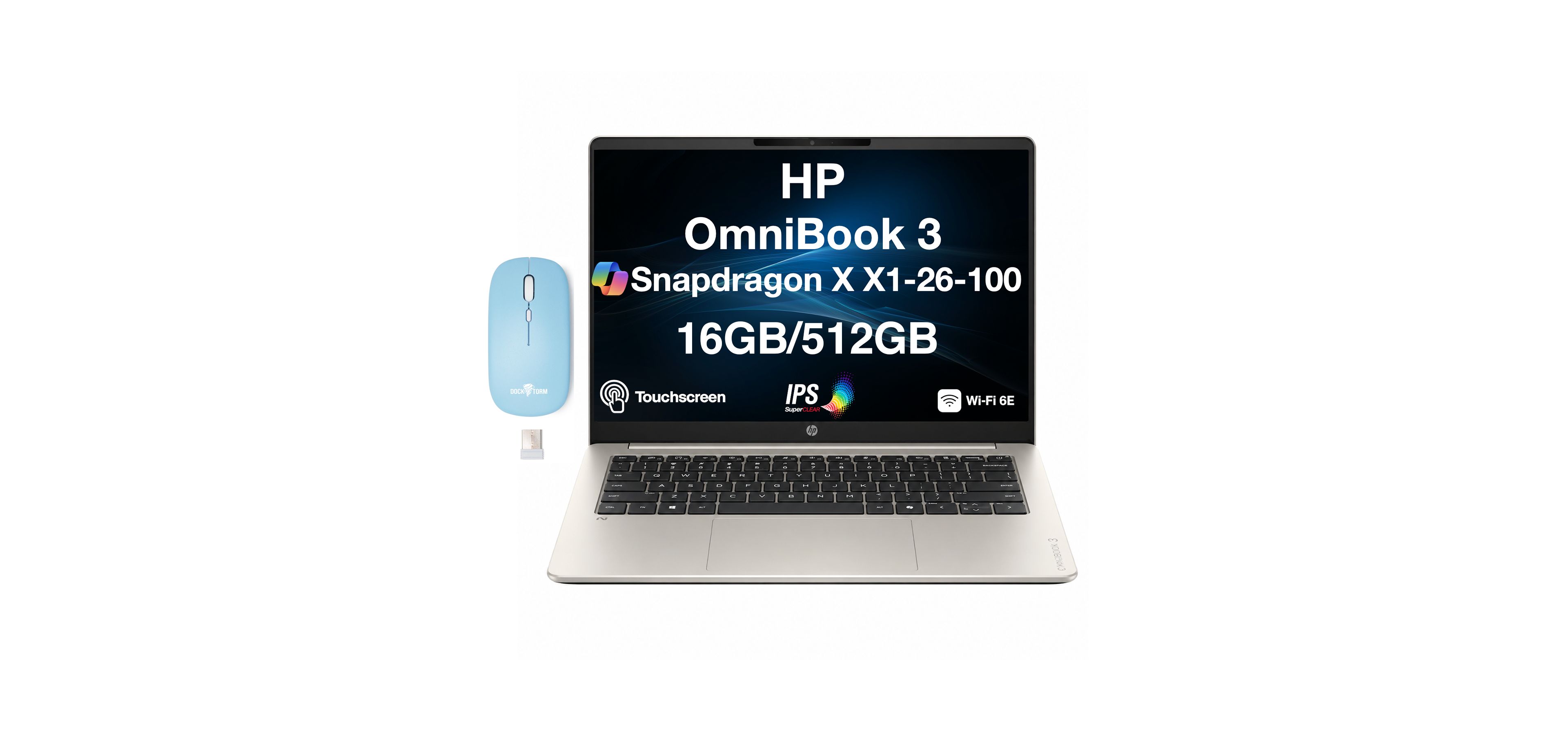 Hp Omnibook 3 14 Touchscreen Laptop With Wireless Mouse