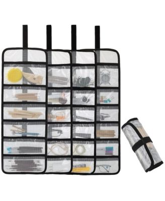 Roll Up Tool Kit 6 Pockets 4 Pack For Mechanics Kitchen Art Travel Potter Office