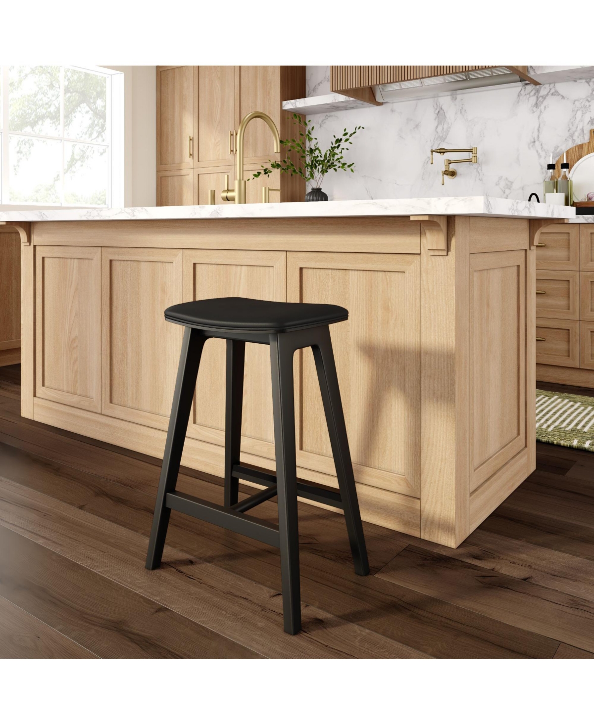 Plank+Beam Beryl Upholstered Counter Height Bar Stool
