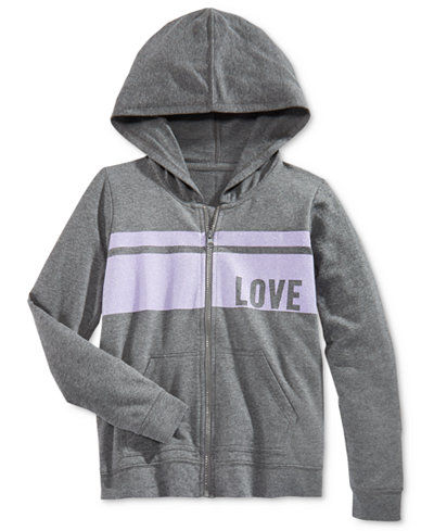 Ideology Love Zip-Up Hoodie, Big Girls (7-16), Only at Macy's