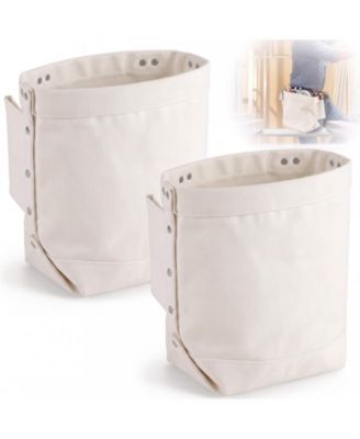 2 tool pouches with pry bar loops tunnel style attachment dimensions 5" x 10