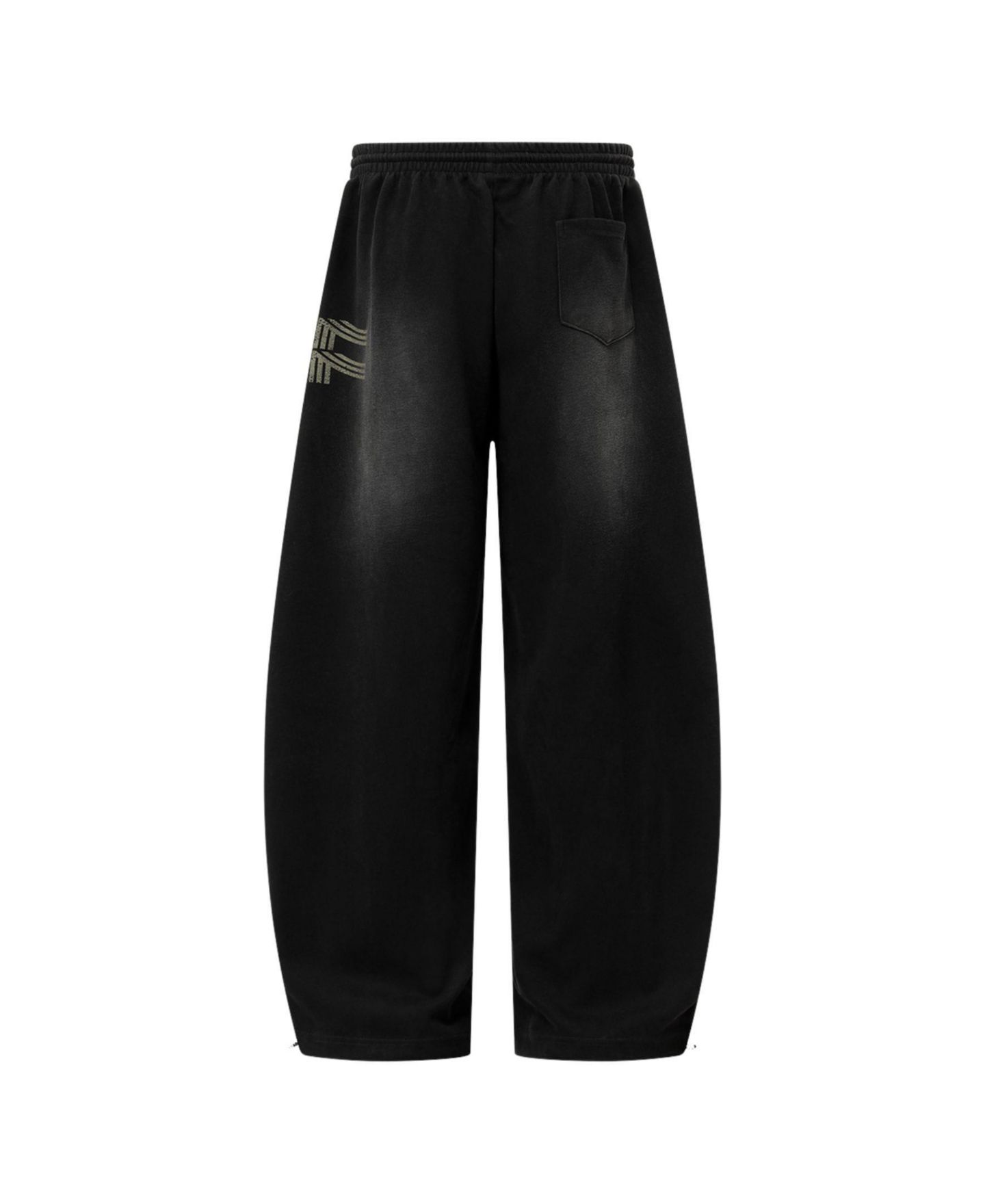 Женские брюки AELFRIC EDEN Washed Baggy Barrel Sweatpants, цвет: Чёрный — фото 4