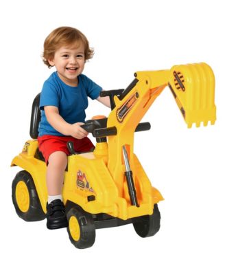 Excavator Ride-On Vehicle with Digging Bucket, Ages 18-48 Months