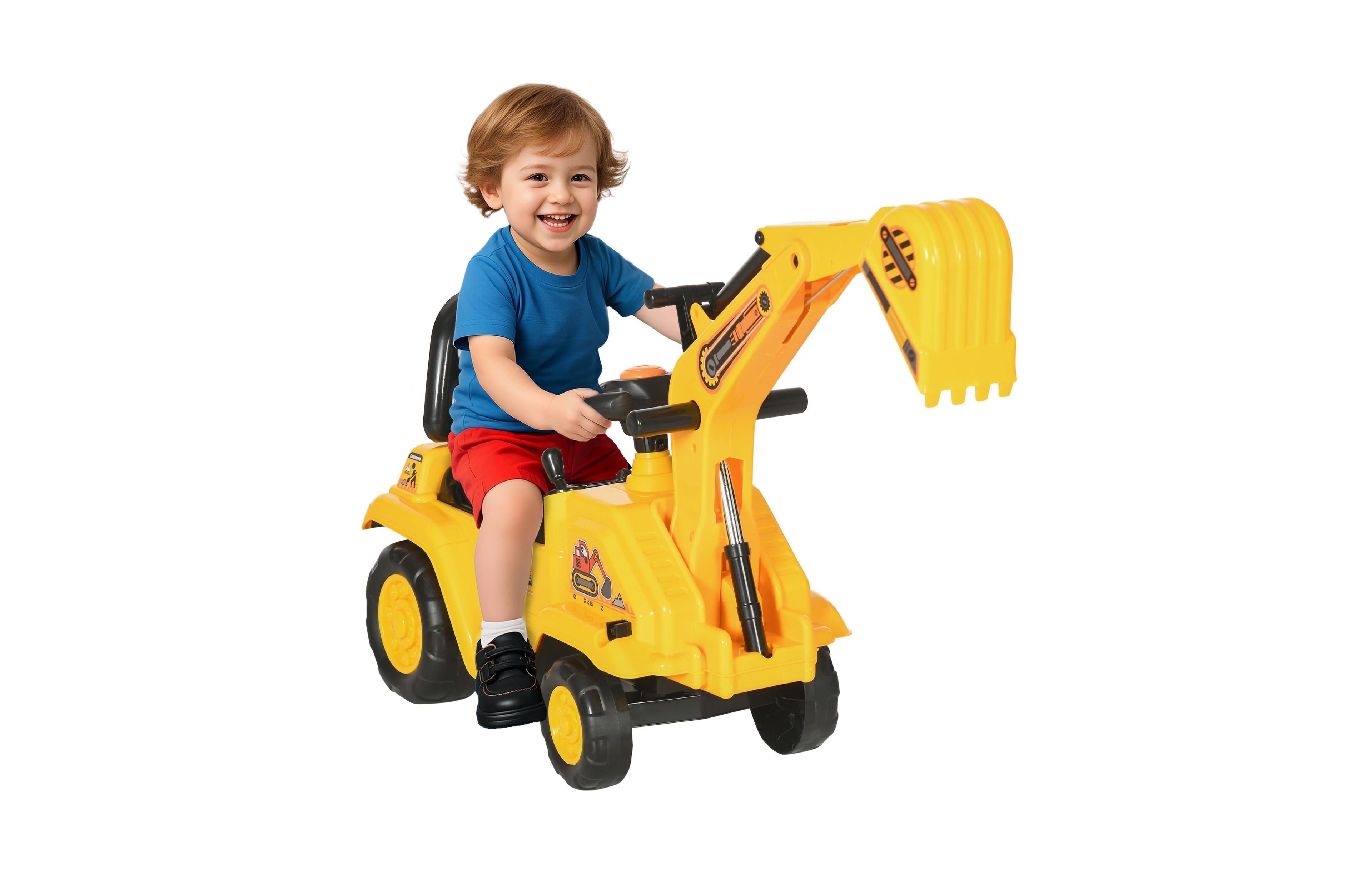 Sevorley Excavator Ride-On Vehicle with Digging Bucket, Ages 18-48 Months
