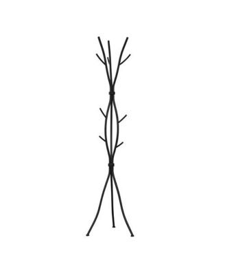 74-Inch Metal Coat Rack Hall Tree with Umbrella Stand for Entryway