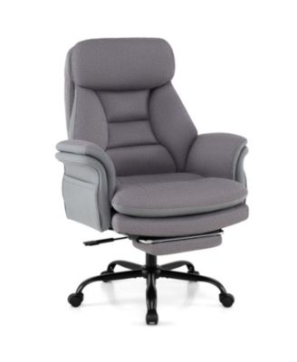 Big and Tall Reclining Office Chair with Extendable Footrest and Padded Headrest