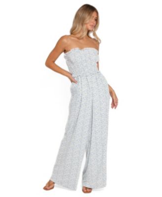 Women's Yulissa Strapless Floral Wide-Leg Jumpsuit