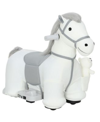 6V Battery-Powered Music Wheeled Ride-On Horse, Ages 1.5-5 Years