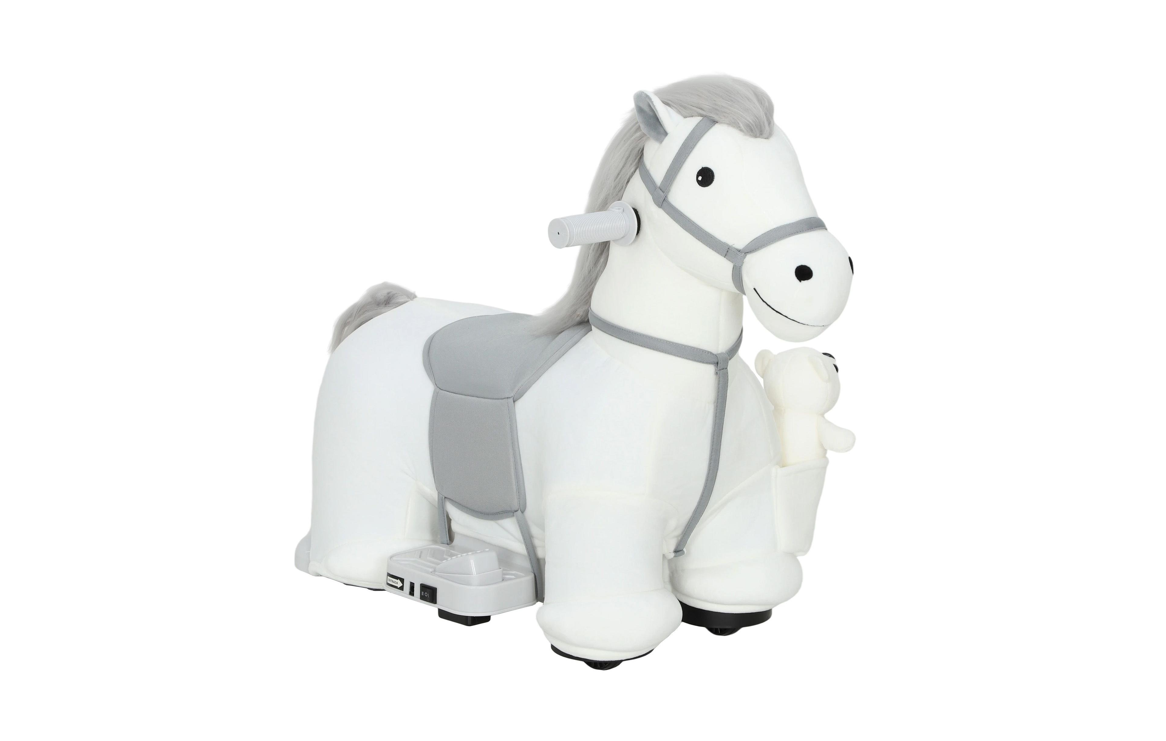 Sevorley 6V Battery-Powered Music Wheeled Ride-On Horse, Ages 1.5-5 Years