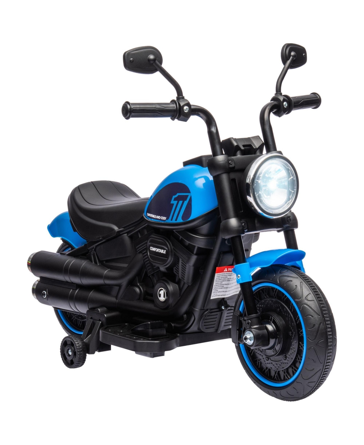 Sevorley Battery-Powered Ride-On Motorcycle with Training Wheels, Ages 18-36 Months