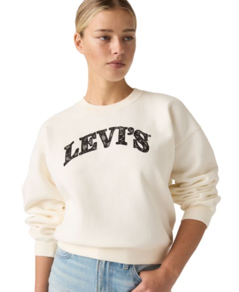 Женская толстовка Levi's Vintage Boxy Graphic, цвет: Crew Lace Applique Arch Logo Egret