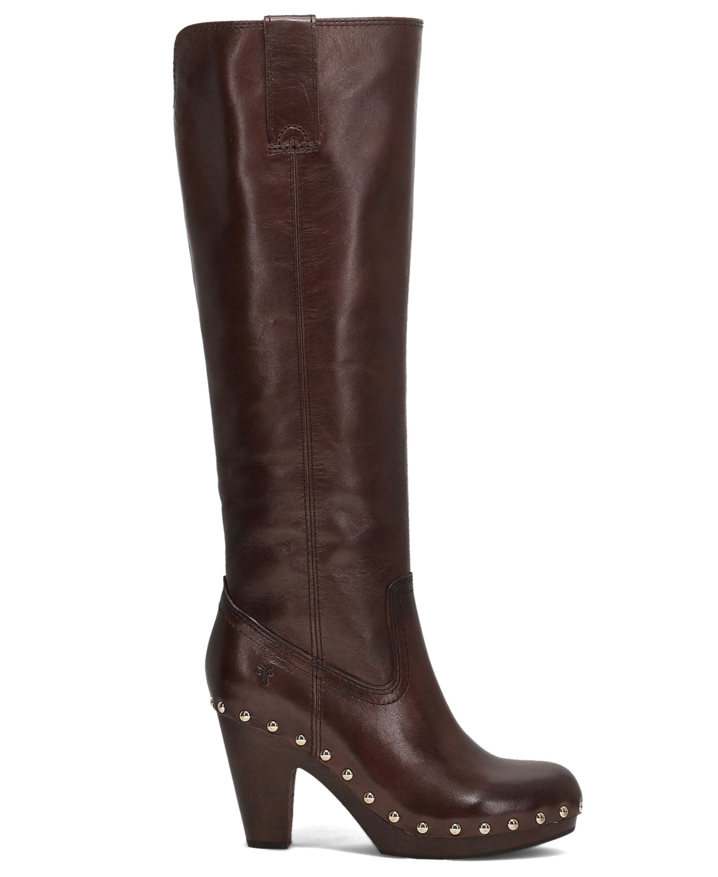 Женские ботинки Frye Cindy Round Toe Knee High, цвет: Тёмно-коричневый — фото 2