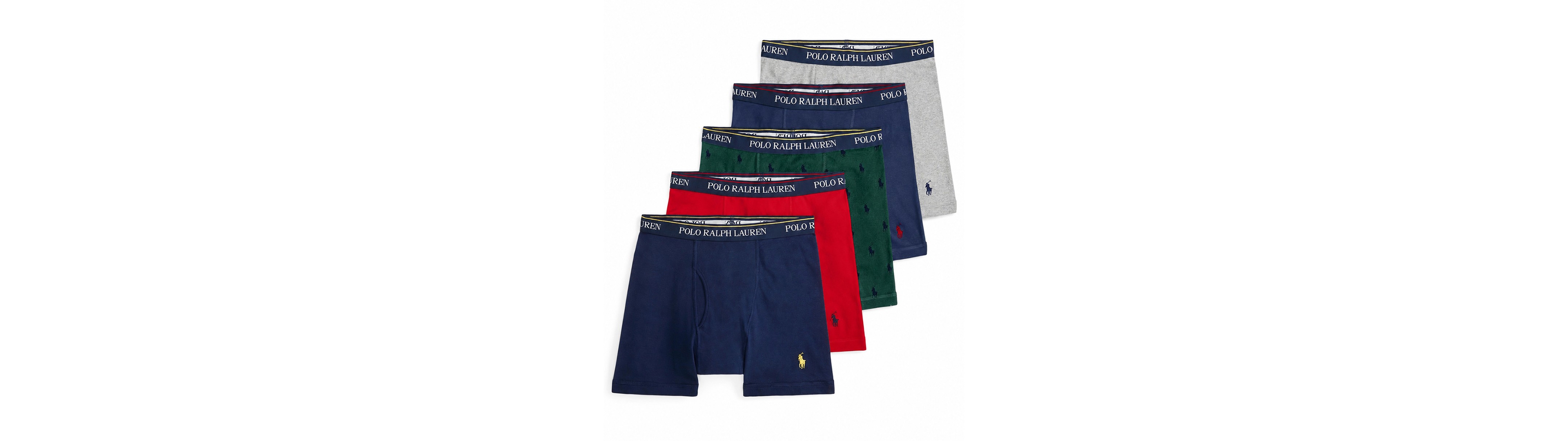 Polo Ralph Lauren Men's Classic Fit Cotton Boxer Briefs, 5-Pack, Created for Macy's