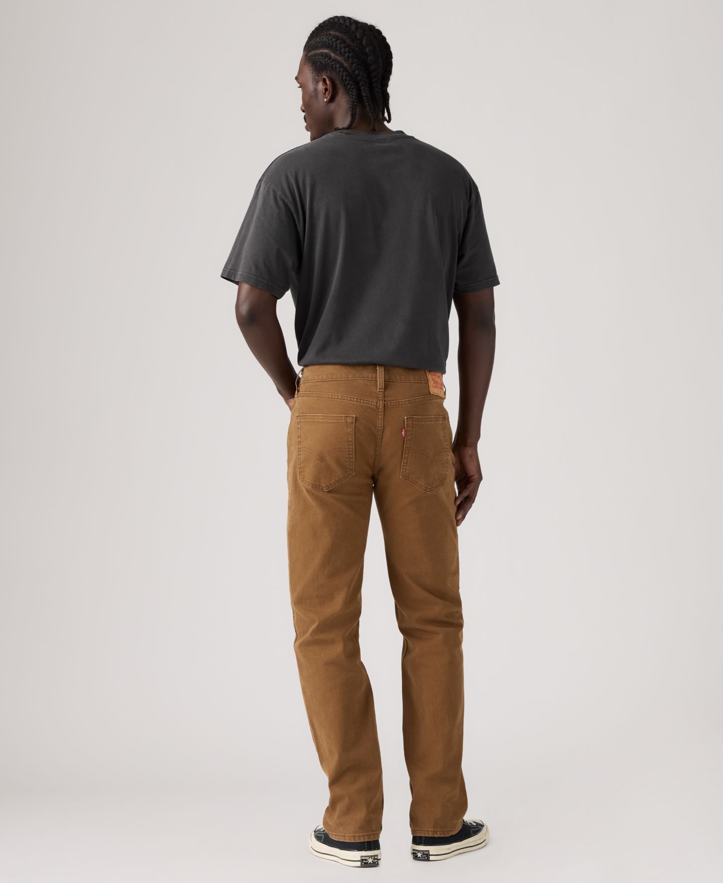 Мужские джинсы Levi's 514 Straight-Leg Stretch, цвет: Коричневый — фото 7
