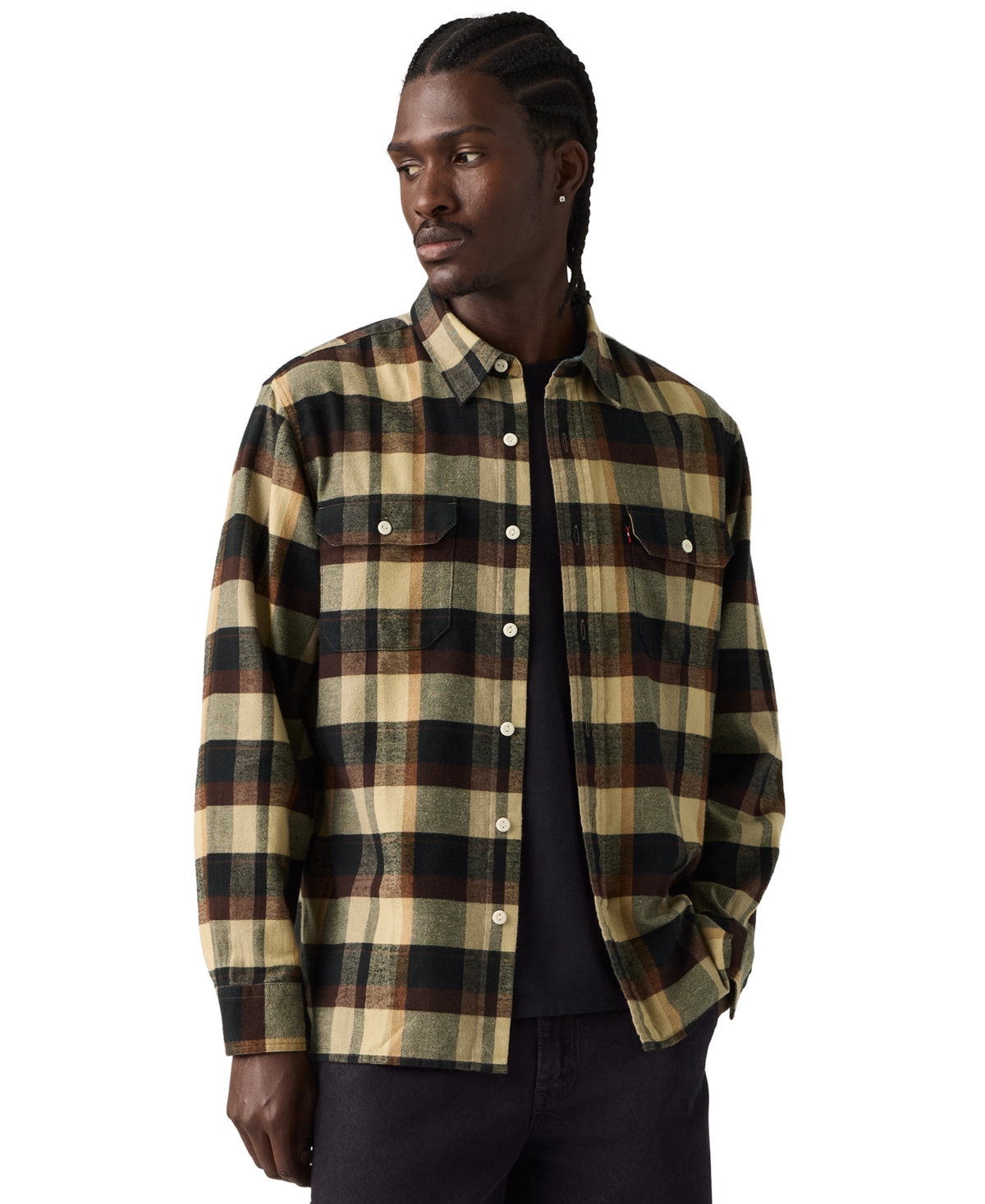 Levi's Men's Classic Worker Long-Sleeve Plaid Shirt - Rye Flannel