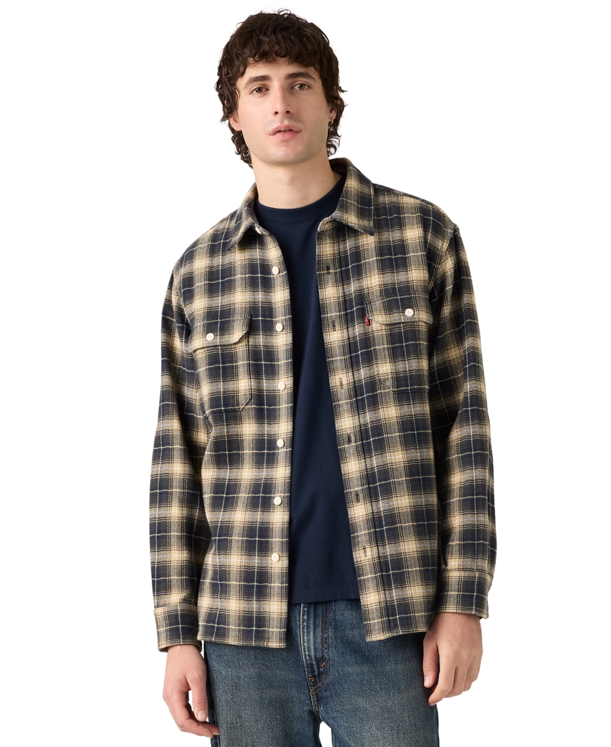 Levi's Men's Classic Worker Long-Sleeve Plaid Shirt - Nightfall