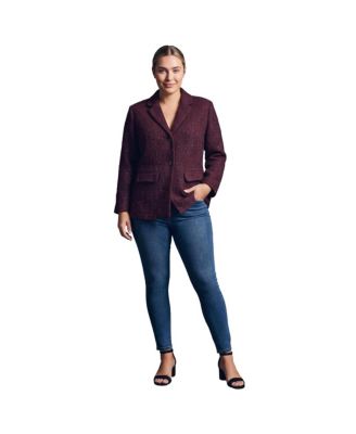 Plus Size Tegan Textured Tweed Blazer