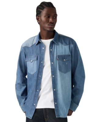 Men's Premium Western Long-Sleeve Denim Shirt