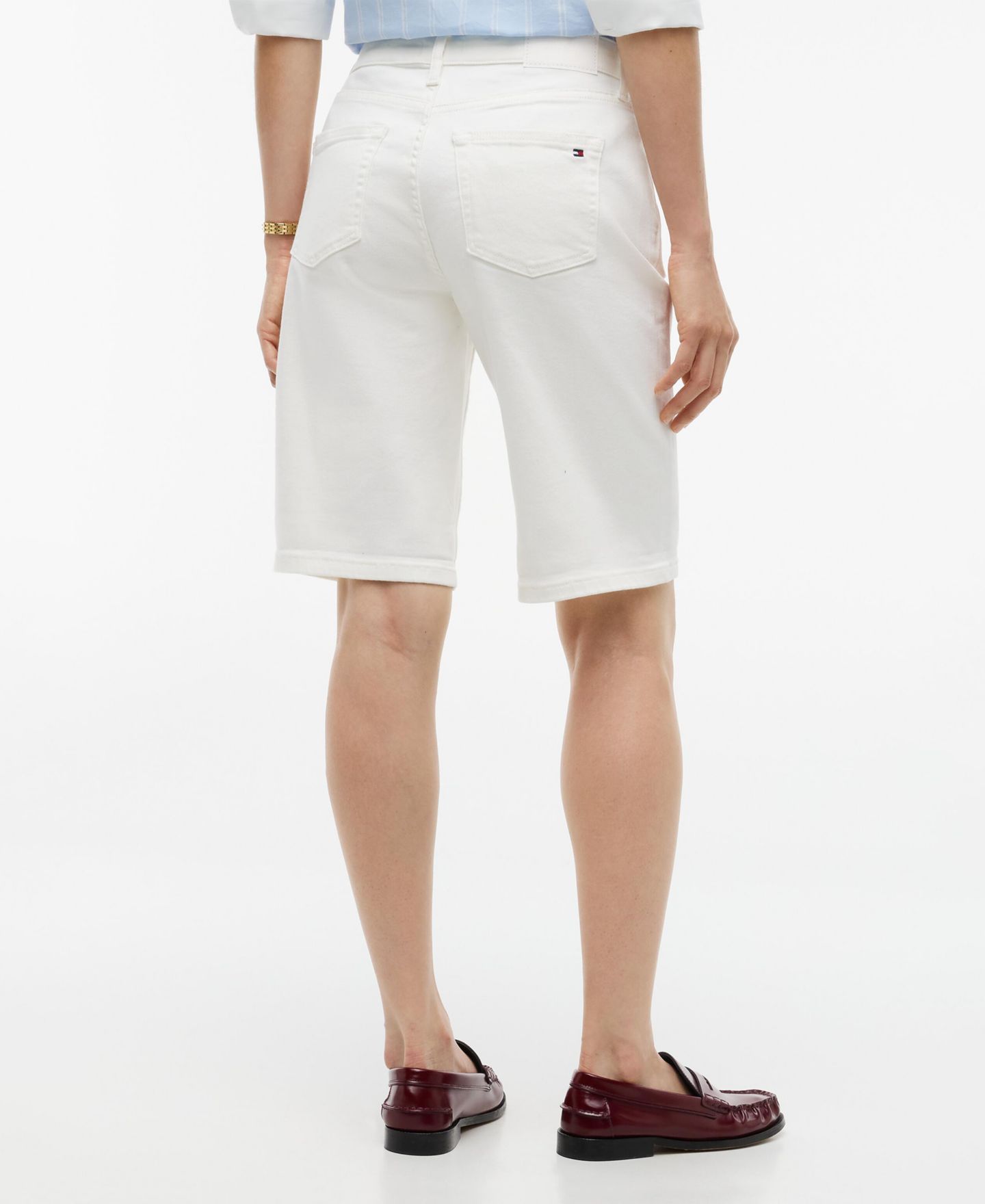 Женские шорты Tommy Hilfiger Denim Five-Pocket Bermuda, цвет: Оптический — фото 4
