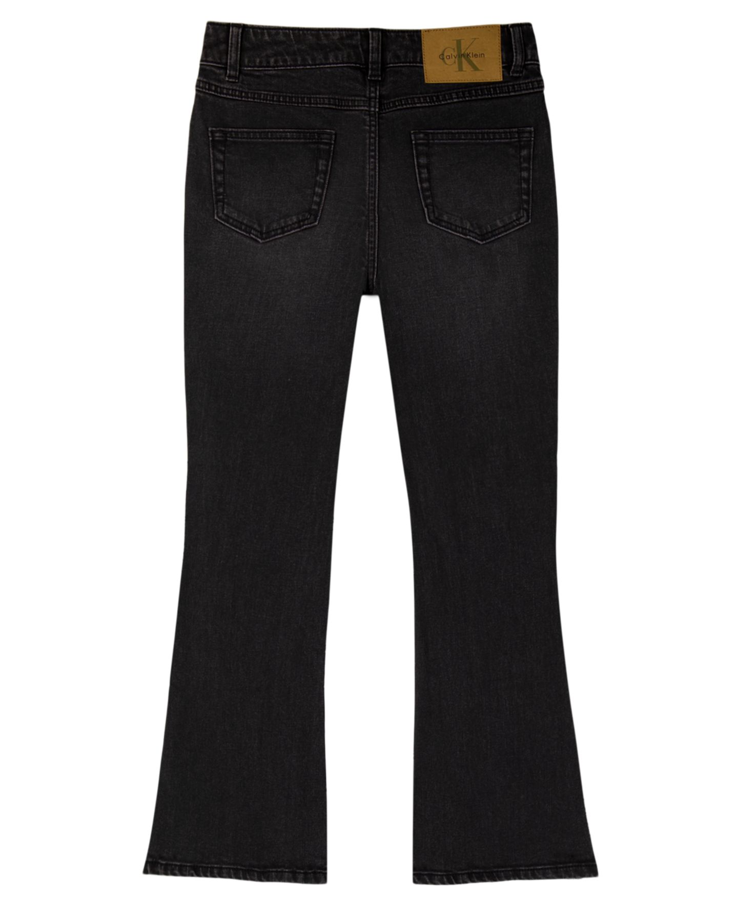 Брюки Calvin Klein Cotton Sateen Flare для девочек, цвет: Чёрный — фото 2