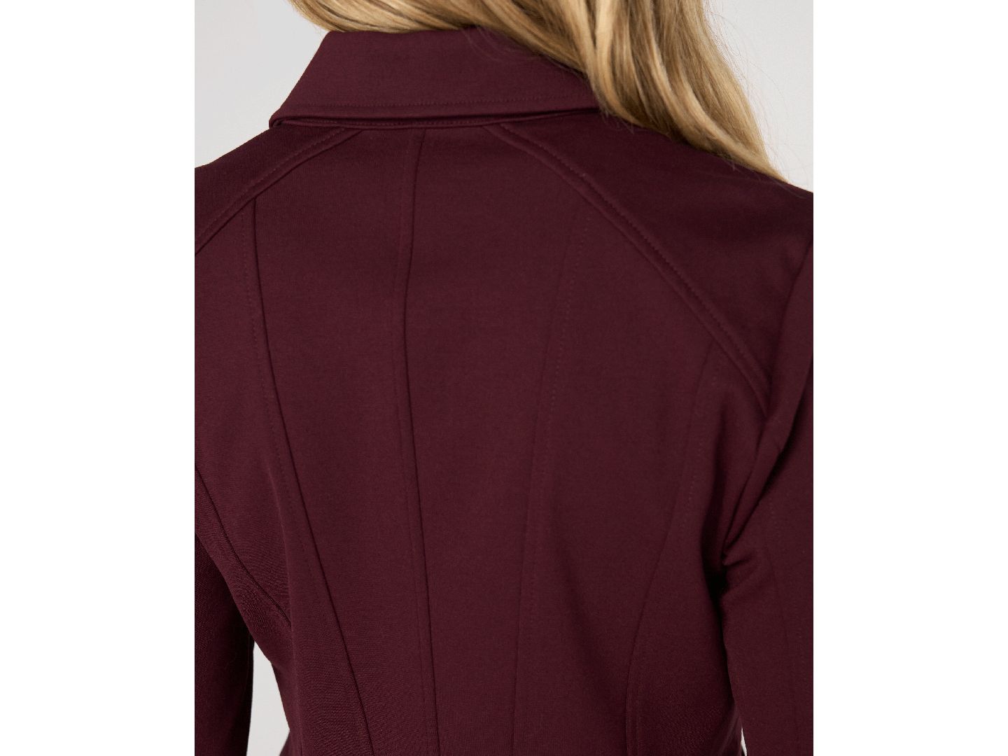 Женская куртка Liverpool Los Angeles Peplum Ponte Knit, цвет: Тёмный тёмно-бордовый — фото 3