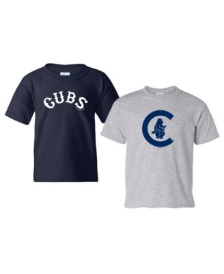 Big Boys and Girls  Navy/Heather Gray Chicago Cubs  Cooperstown 2-Pack T-Shirt Set