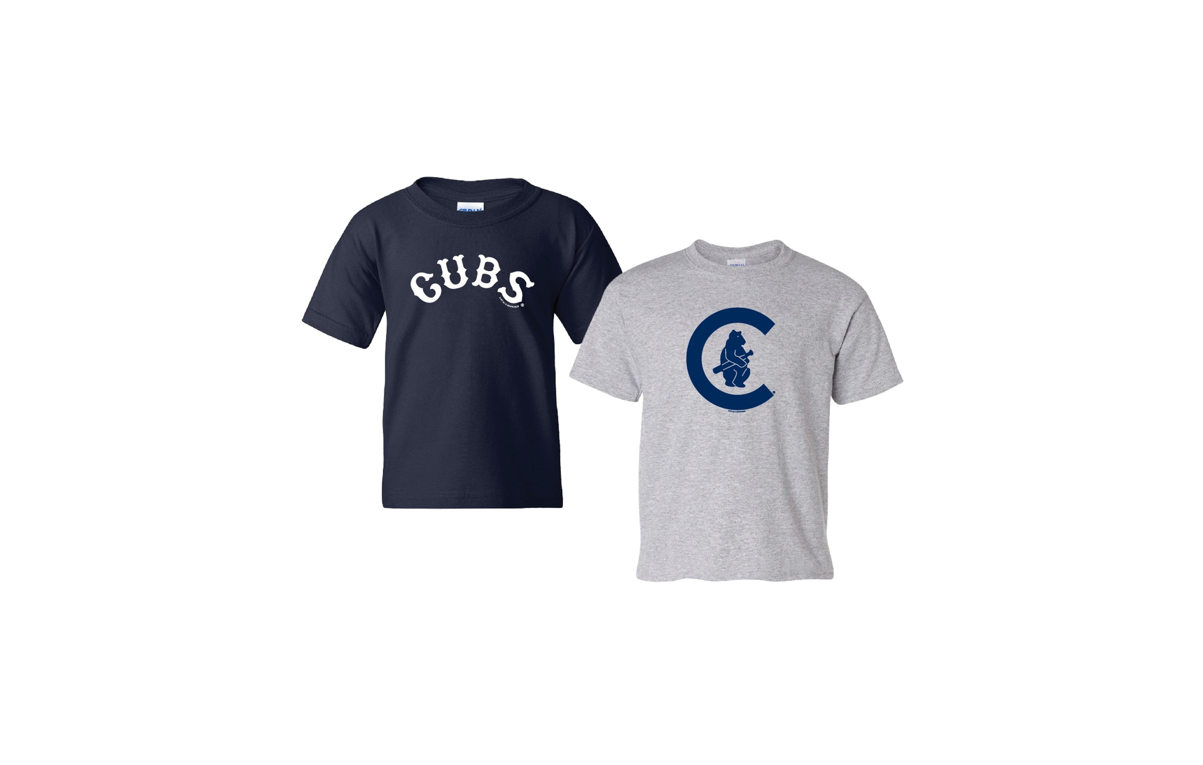 Soft As A Grape Boys' 4-20 Cooperstown Chicago Cubs Crewneck Graphic T-Shirt, 2-Pack