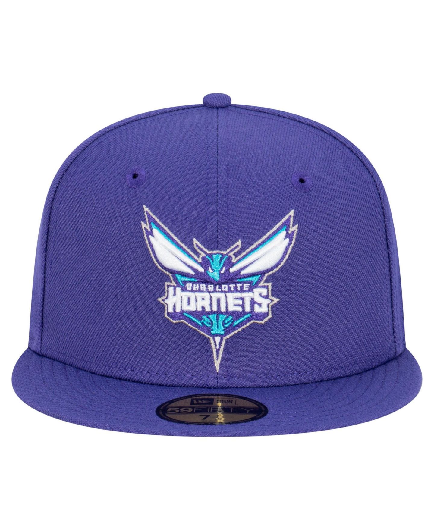 Мужская кепка New Era Purple Charlotte Hornets Team 59FIFTY Fitted Hat — фото 3
