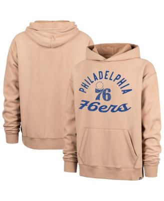 Men's '47  Khaki Philadelphia 76ers Dusted Bowline River Hoodie